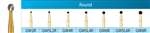 GREAT WHITE GOLD Carbide Burs #GW-6R Round (100pk)