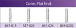 TDA FG Diamond Burs #847-020 Medium - Cone Flat End (5pk)