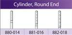 TDA FG Diamond Burs #881-016 Medium - Cylinder Round End (5pk)