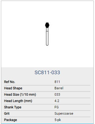 NTI Diamonds Super Coarse FG Barrel  5/pk