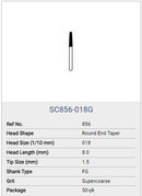 NTI Diamond SuperCoarse FG Round End Taper 856 5/pk