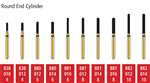 ALPEN FG Diamond Burs Round End Cylinder