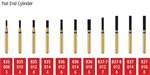 ALPEN FG Diamond Burs Flat End Cylinder