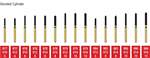 ALPEN FG Diamond Burs Beveled Cylinder