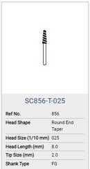 NTI Diamond FG Round End Taper SC856-T-025 5/pk.