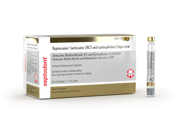 SEPTOCAINE GOLD 4% w. Epi. 1:100,000