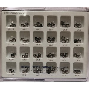 1st. Primary Stainless Steel Crowns Kit - 72pk