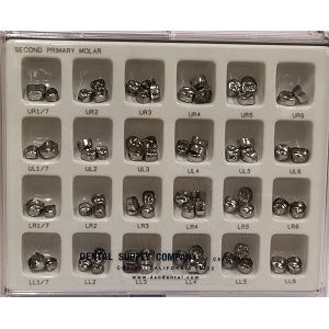 2nd Primary Stainless Steel Crowns Kit - 72pk