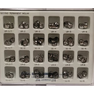 Ss Crown Instruments 2nd Permanent Stainless Steel Crowns Kit - 72pk - Davis Dental Supply